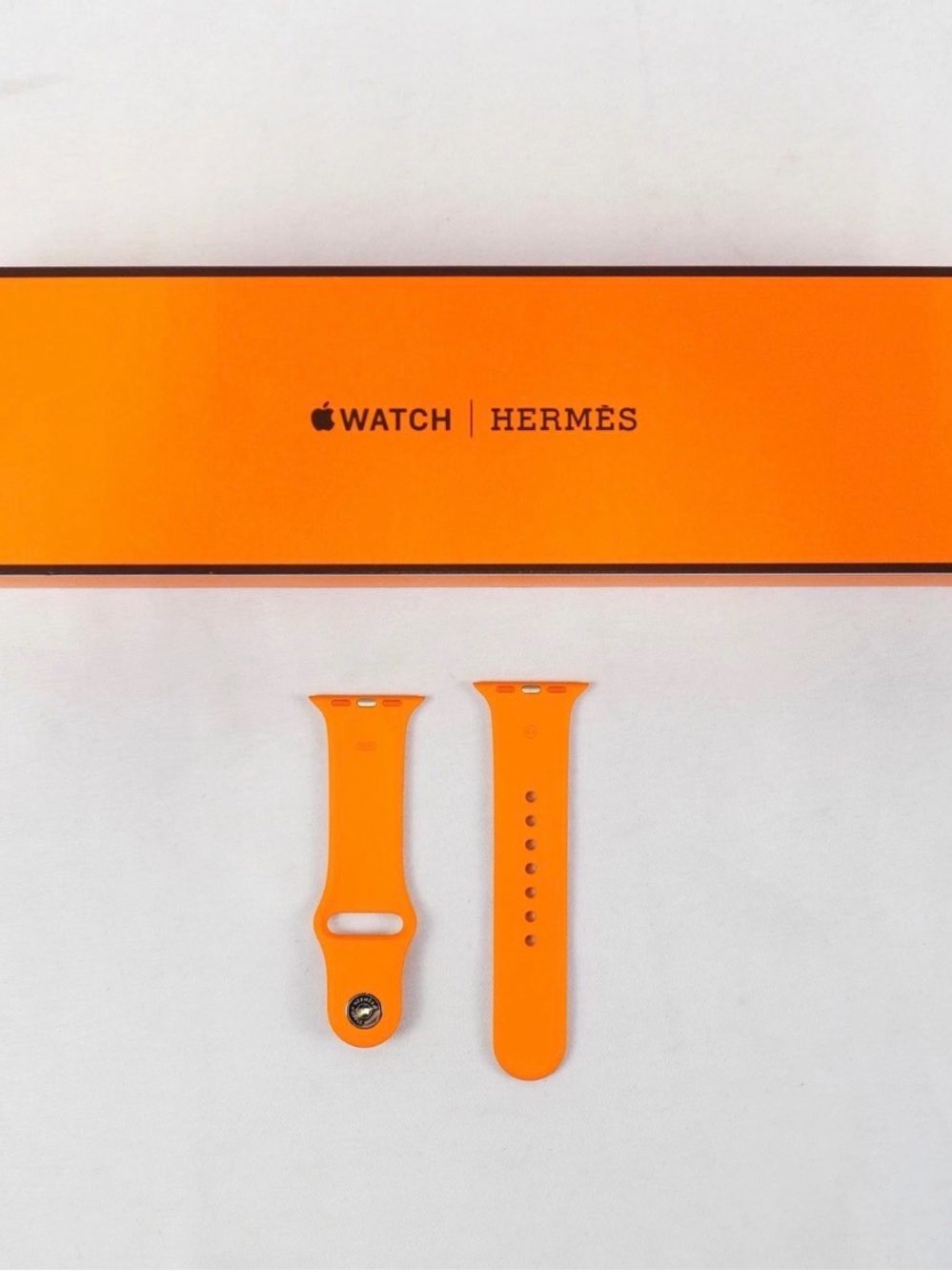 Hermès X Apple Watch Strap For Series 11 Watch In Orange - *No Watch Included
